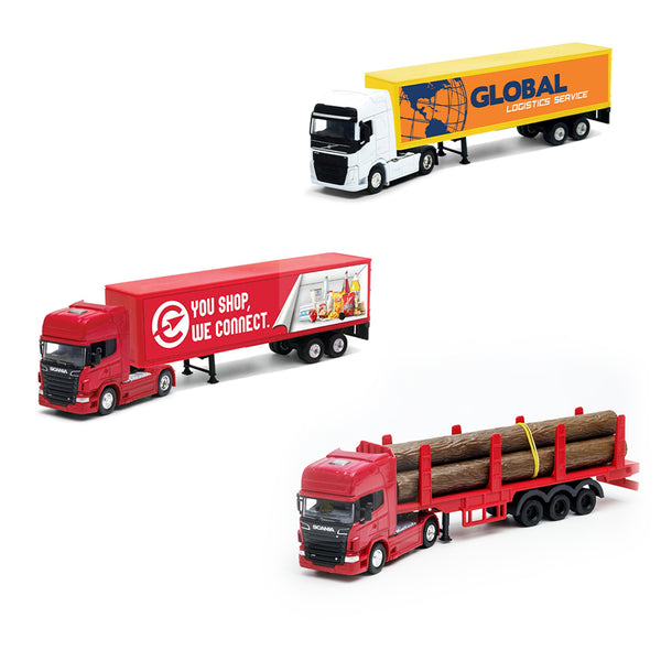 Pack Camiones de Carga – 3 Modelos Welly con 20% OFF