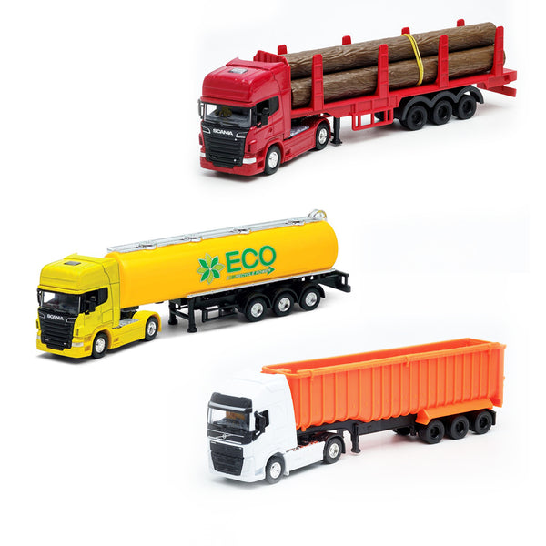 Heavy Duty Trucks Pack – 3 Camiones Welly con 20% OFF