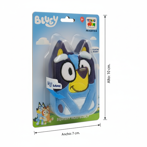 Peluche Squishy Head Bluey - Bluey