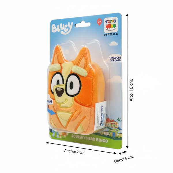 Peluche Squishy Head Bingo - Bluey