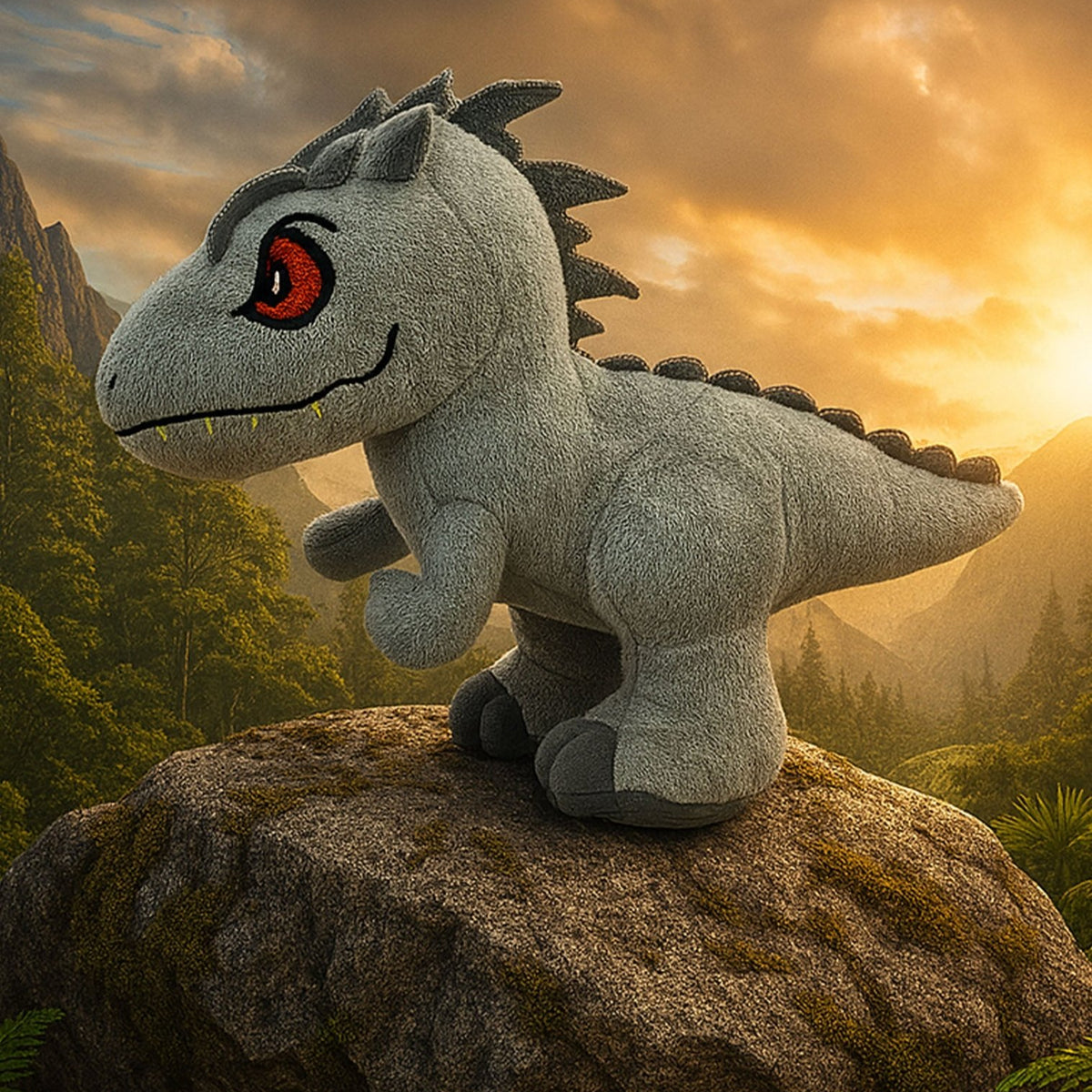 Peluche Dinosaurio Gris - Jurassic - Toyng Chile