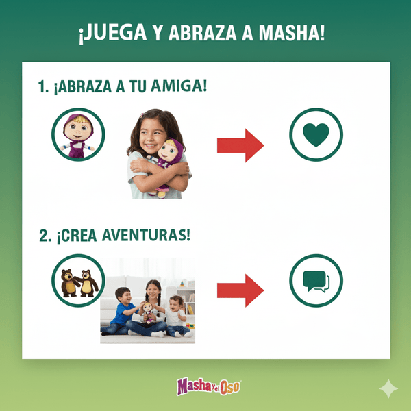 Peluche Masha - Masha y el Oso - Toyng Chile