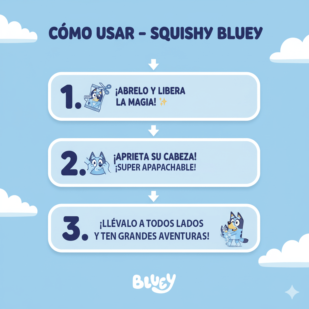 Peluche Squishy Head Bluey - Bluey - Toyng Chile