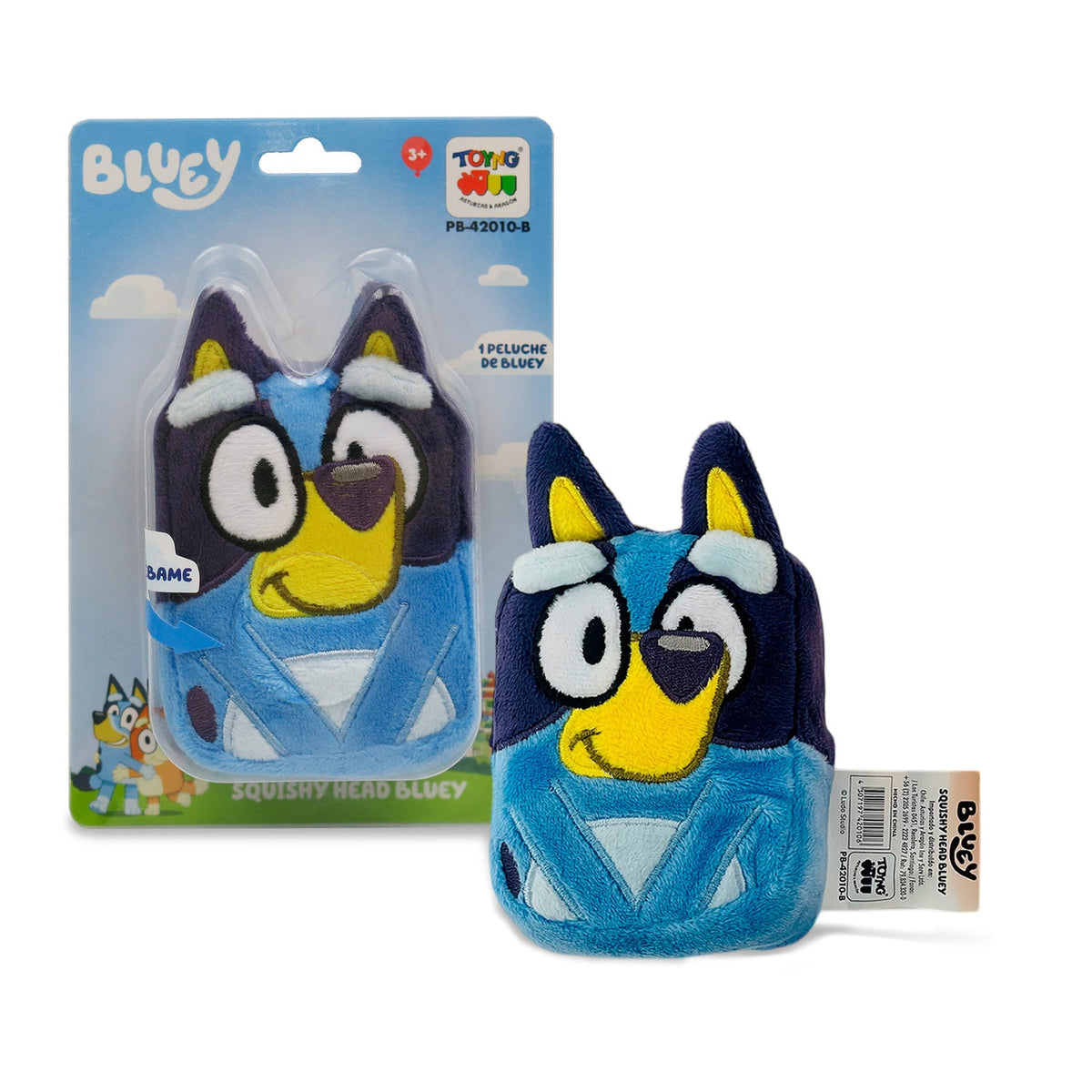 Peluche Squishy Head Bluey - Bluey - Toyng Chile