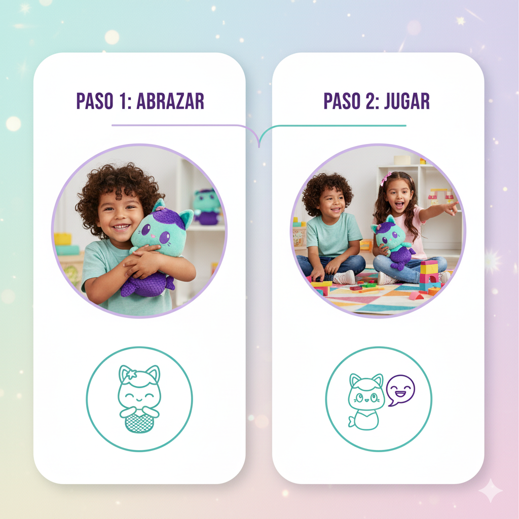 Peluche Mercat Gatito Sirena 25 cm – Gabby’s Dollhouse
