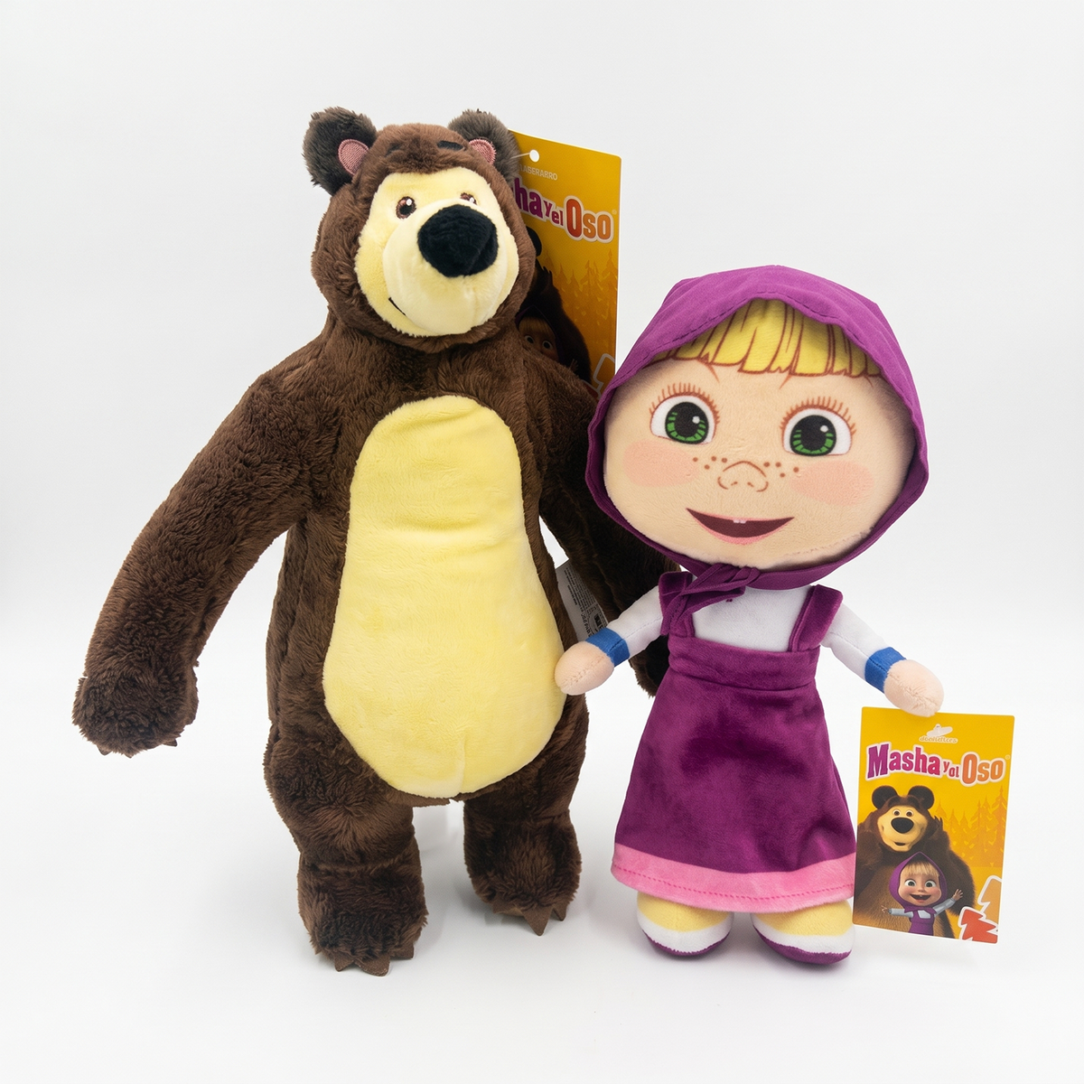 Pack x2 Peluches Masha y el Oso Colección Completa