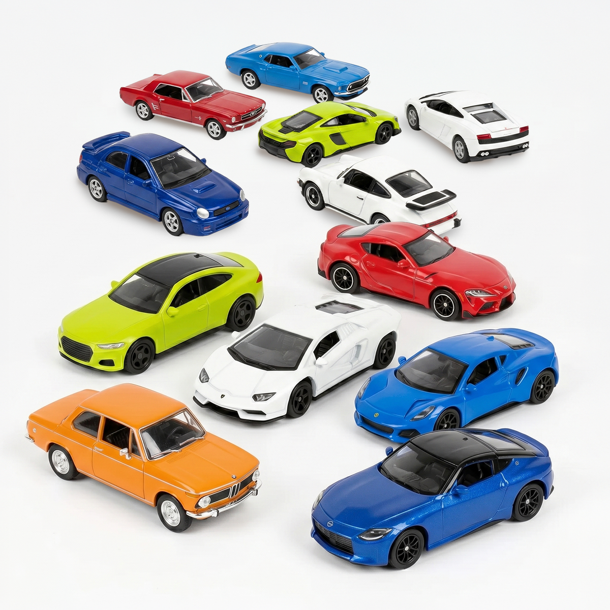 Pack x12 Autos Welly Deportivos Escala 1:60