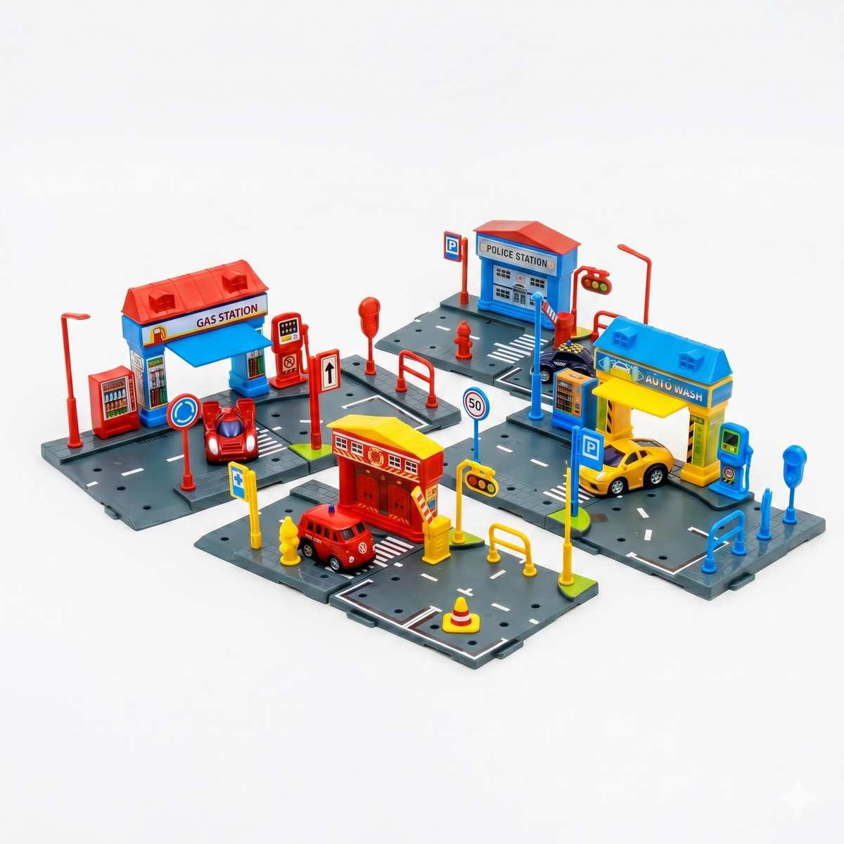 Pack x4 Estaciones Welly City Arma tu Ciudad