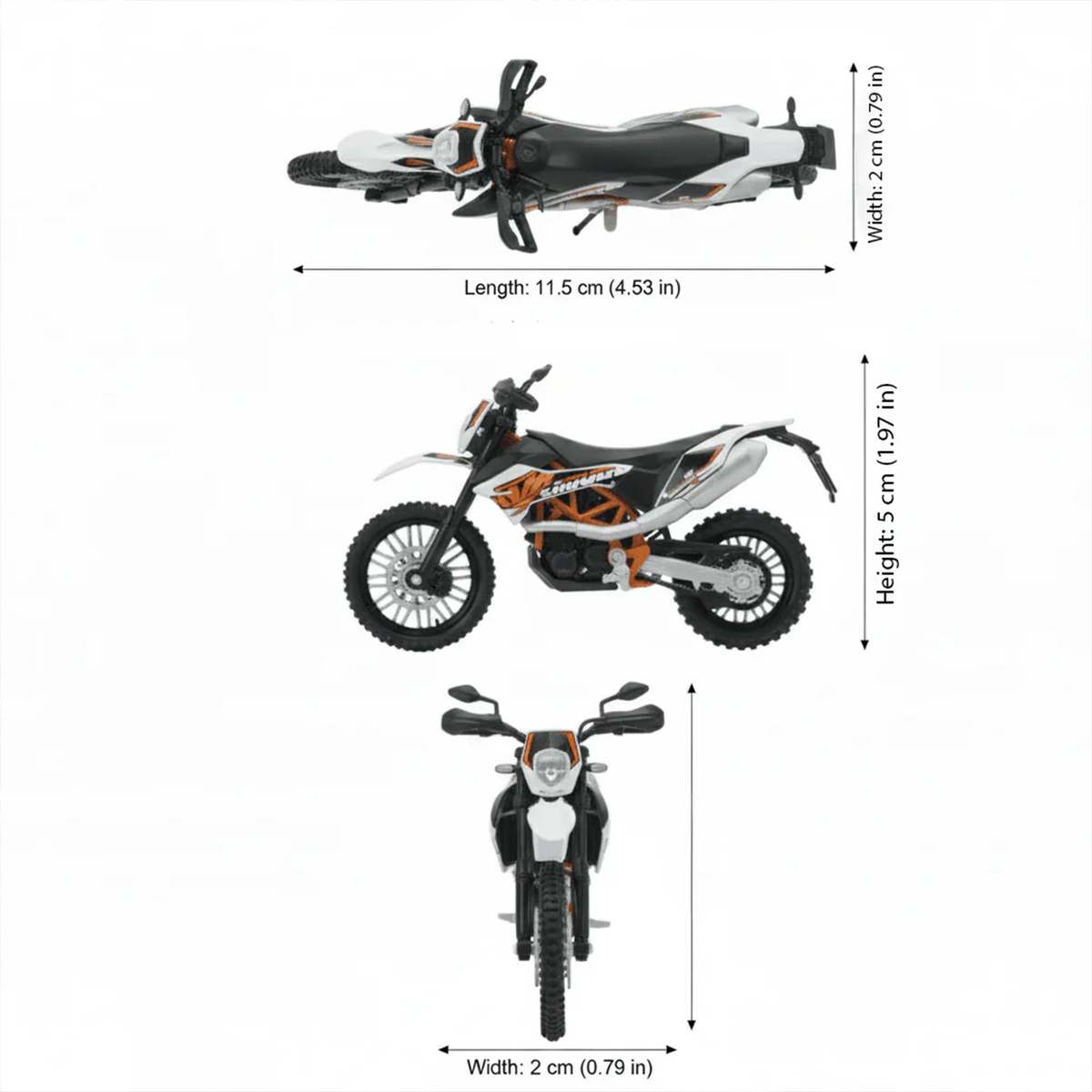 Pack x3 Motos KTM Welly Escala 1:18