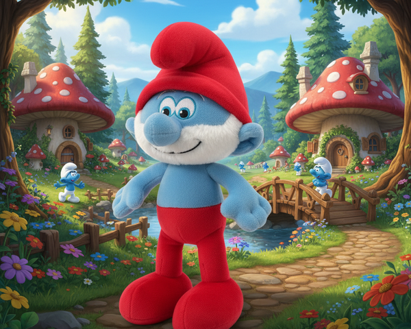 Peluche Papá Pitufo - Los Pitufos