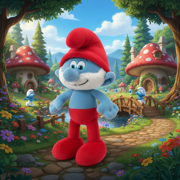 Peluche Papá Pitufo - Los Pitufos