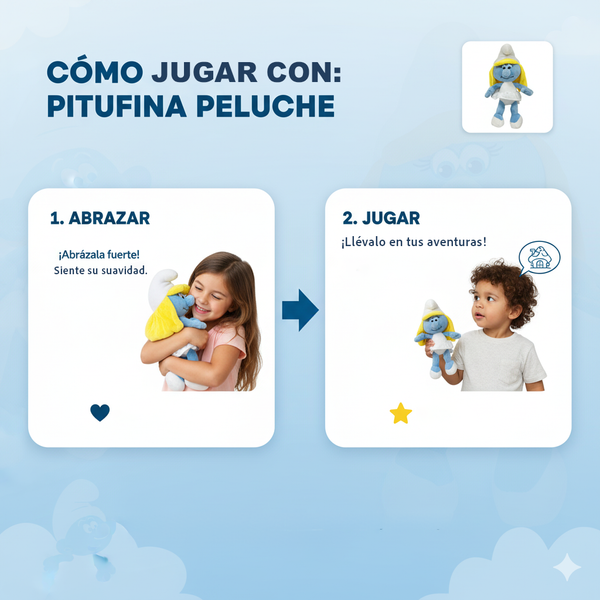 Peluche Pitufina - Los Pitufos