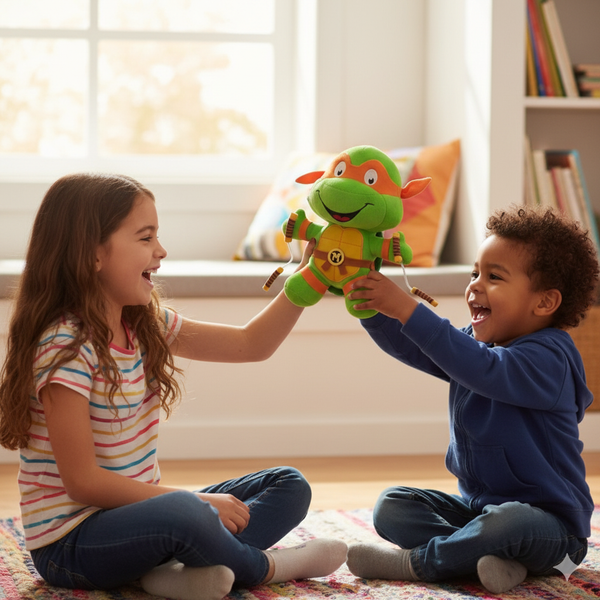 Peluche Tortugas Ninjas Miguel Angel - Las Tortugas Ninjas