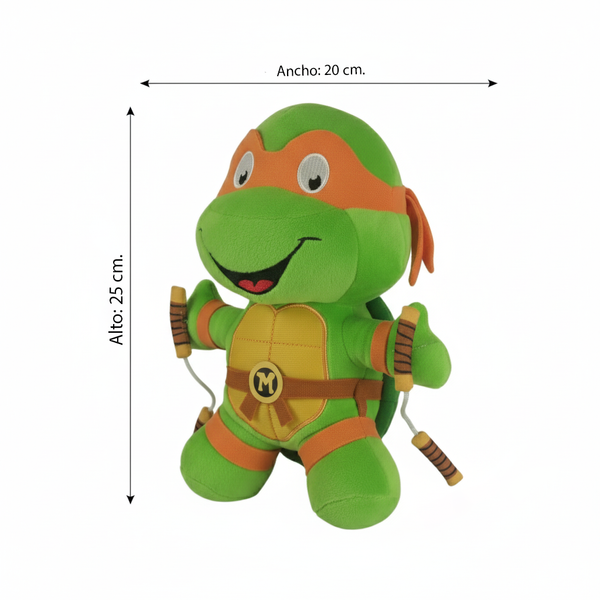 Peluche Tortugas Ninjas Miguel Angel - Las Tortugas Ninjas