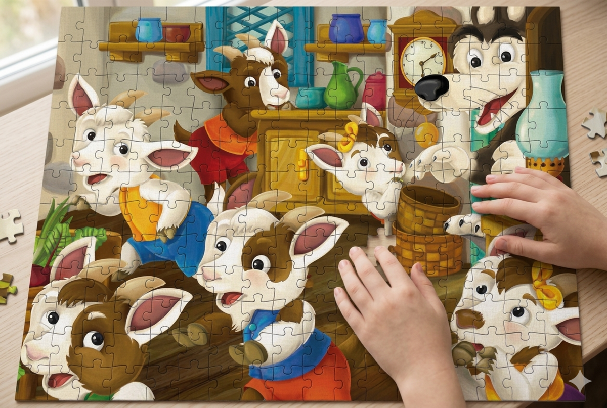 Puzzle 100 Pcs - El Lobo Y Los Chivitos - Toyng Chile
