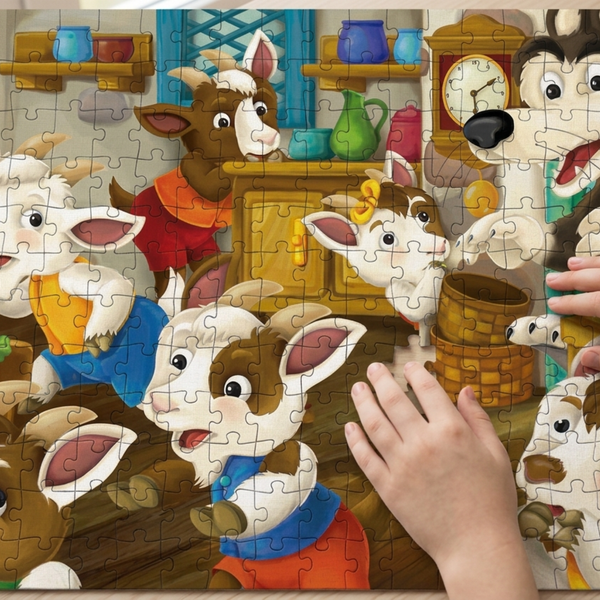 Puzzle 100 Pcs - El Lobo Y Los Chivitos - Toyng Chile