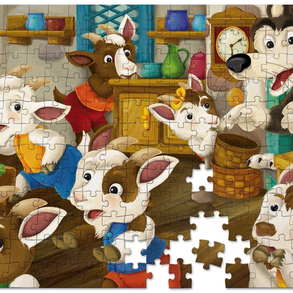 Puzzle 100 Pcs - El Lobo Y Los Chivitos - Toyng Chile