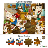 Puzzle 100 Pcs - El Lobo Y Los Chivitos - Toyng Chile