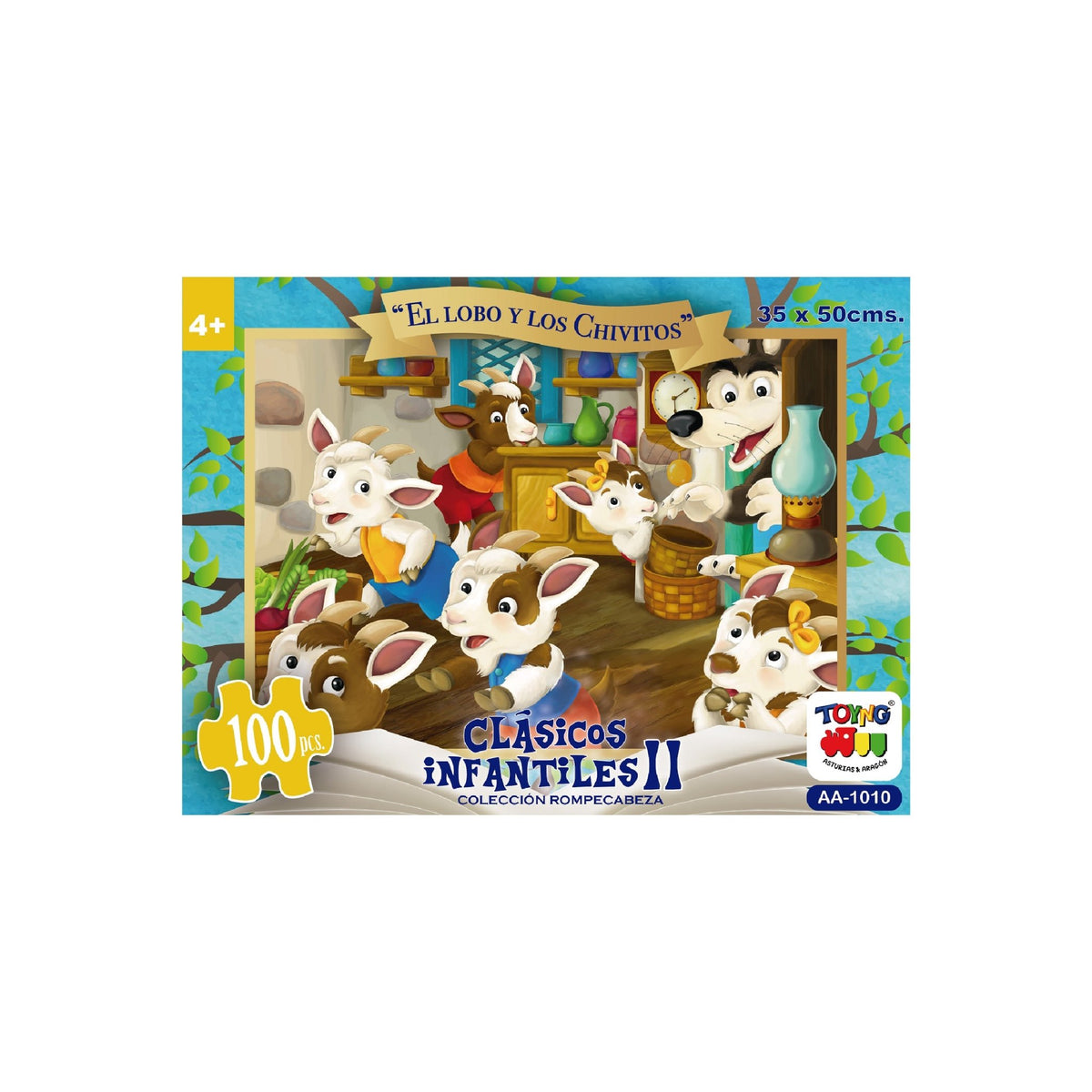 Puzzle 100 Pcs - El Lobo Y Los Chivitos - Toyng Chile