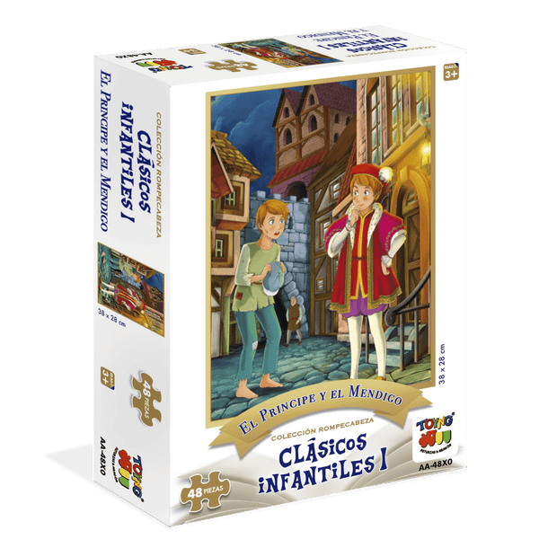 Puzzle 48 Piezas - El Principe Y El Mendigo - Toyng - Toyng Chile
