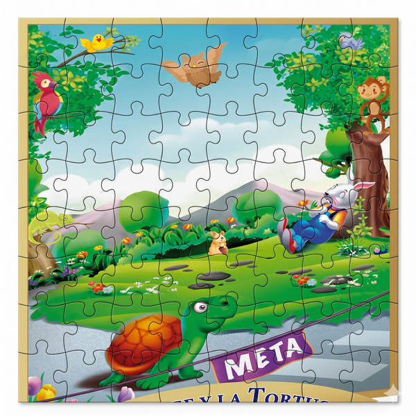 Puzzle 48 Piezas - La Liebre Y La Tortuga - Toyng - Toyng Chile