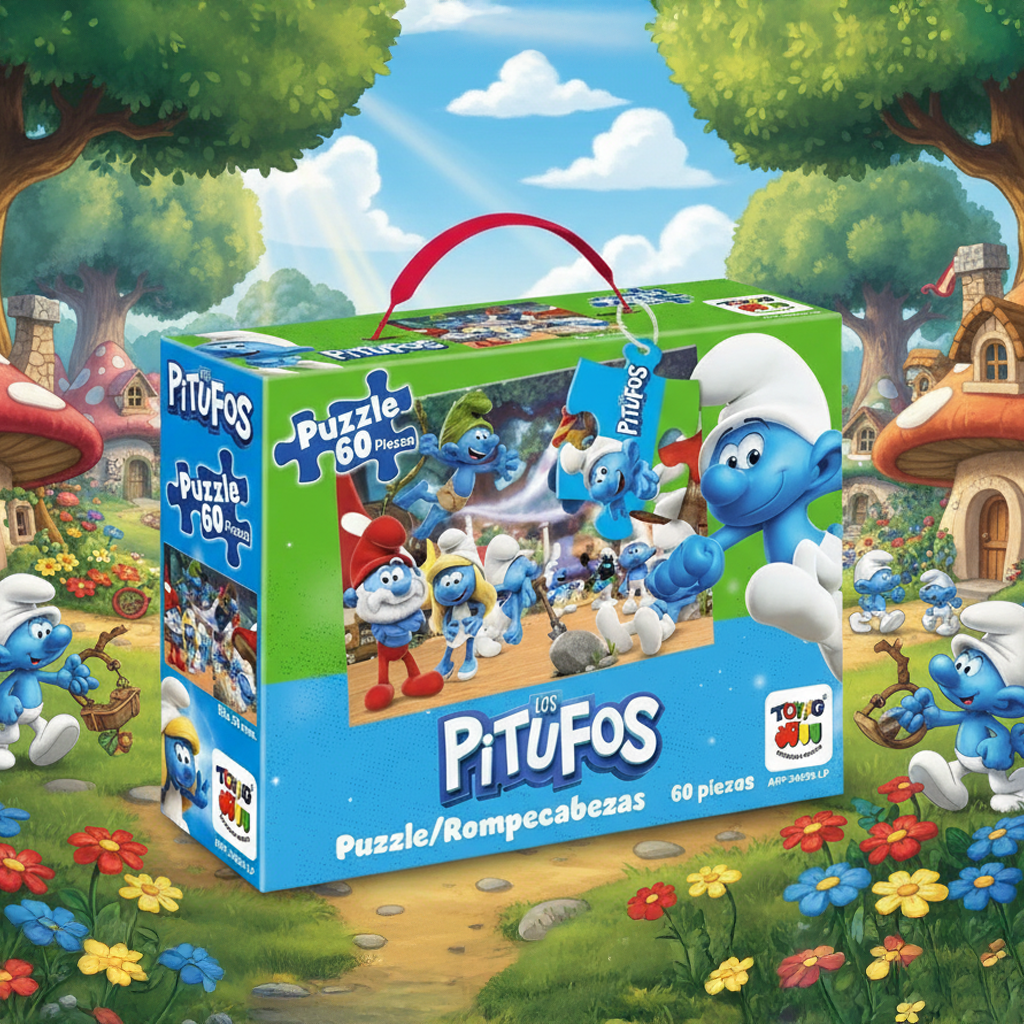 Puzzle 60 Piezas - Los Pitufos - Toyng Chile