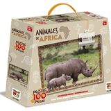 Puzzle Rinocerontes (100 Piezas) - Toyng - Toyng Chile