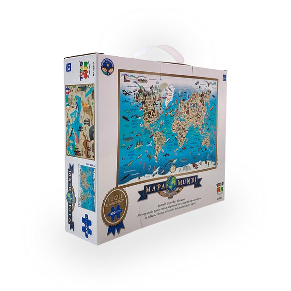 Puzzle Rompecabezas Mapamundi (200 Piezas) - Toyng - Toyng Chile
