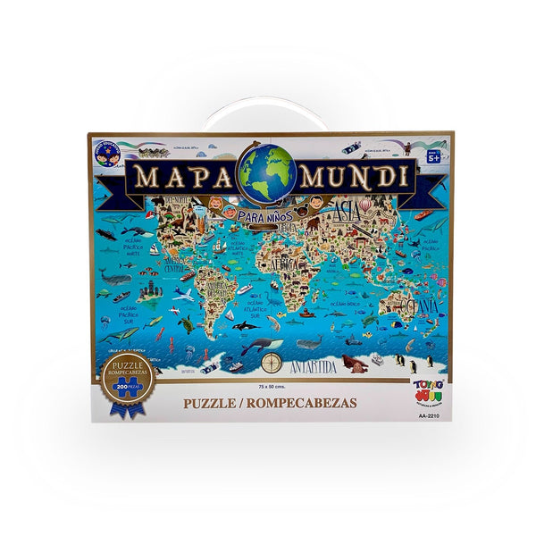 Puzzle Rompecabezas Mapamundi (200 Piezas) - Toyng - Toyng Chile