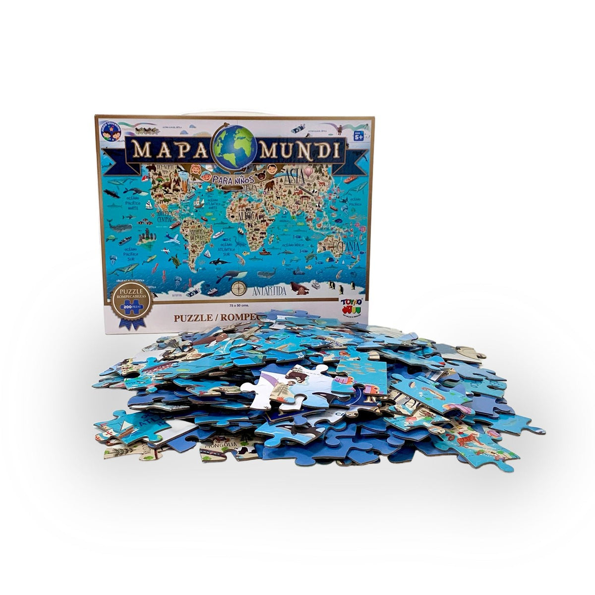 Puzzle Rompecabezas Mapamundi (200 Piezas) - Toyng - Toyng Chile