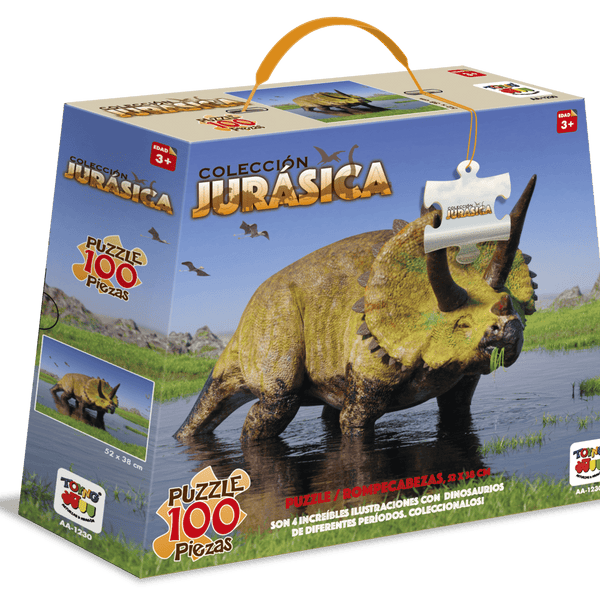 Puzzle Triceratops Colección Jurásica (100 Piezas) - Toyng - Toyng Chile