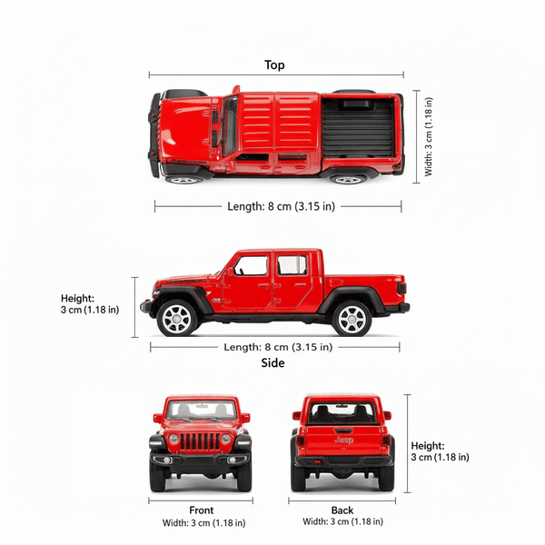 SUV Jeep Gladiator Escala 1:60 - Welly - Toyng Chile