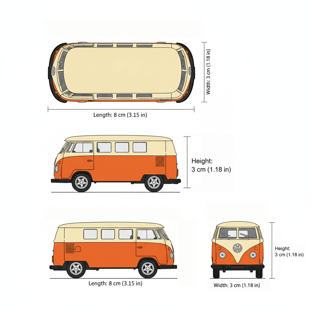 SUV Volkswagen T1 Bus Escala 1:60 - Welly - Toyng Chile