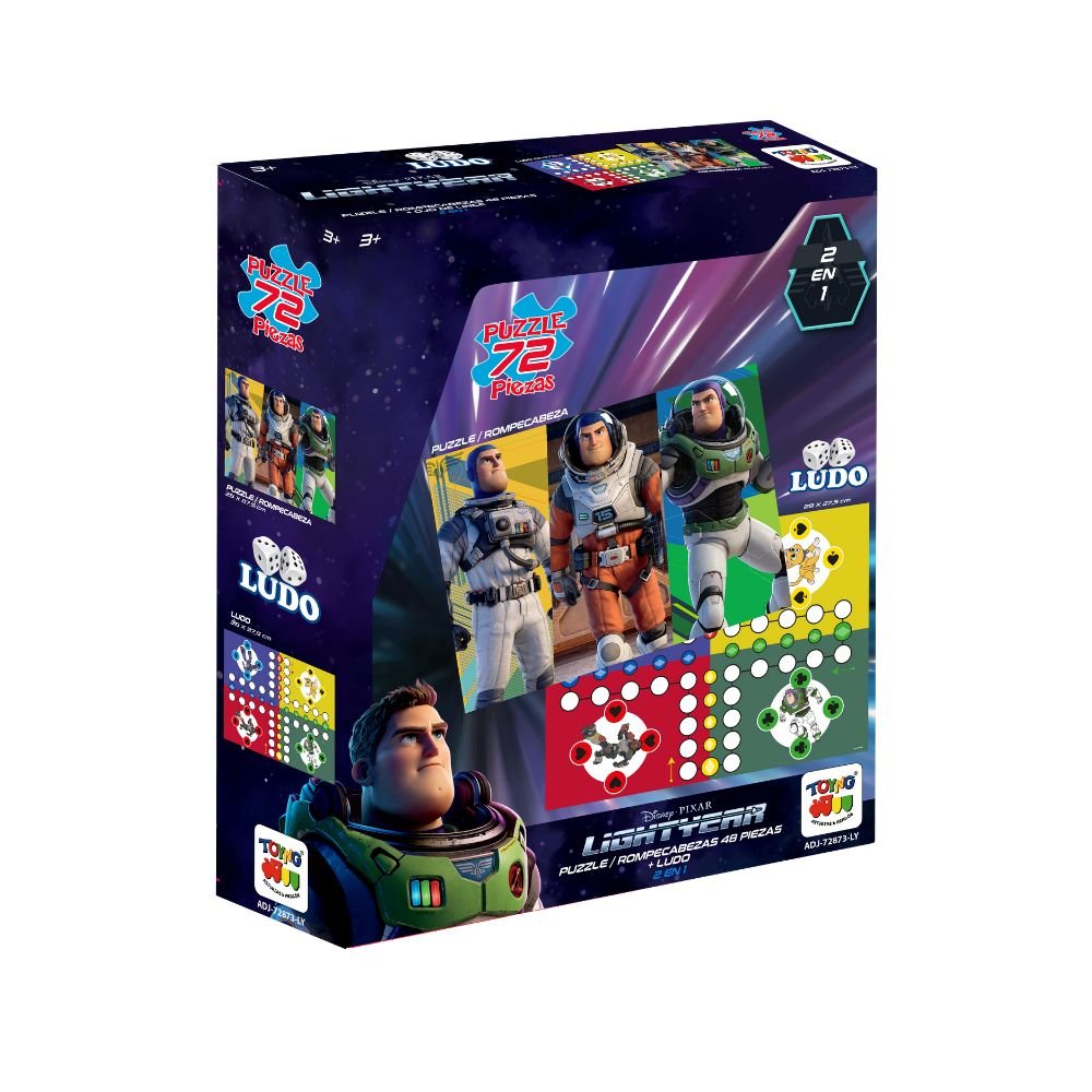 2 En 1  Puzzle 72Piezas + Ludo - Lightyear - Toyng Chile