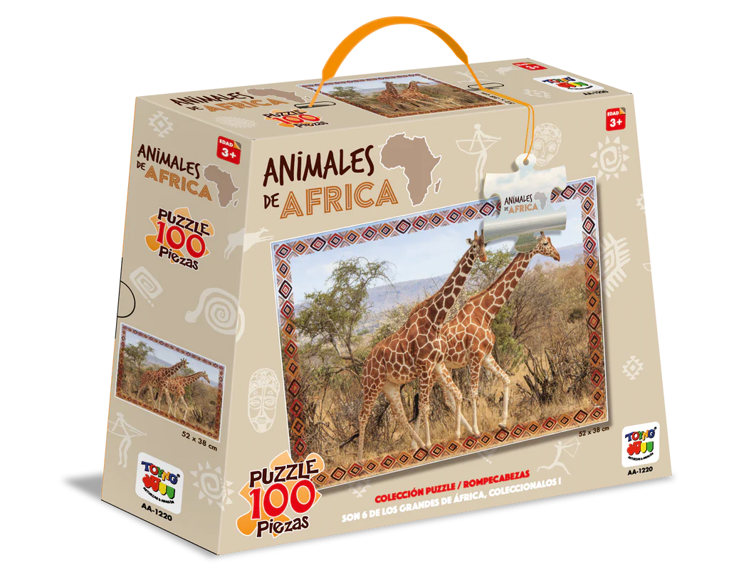 PACK PUZZLE 100 PIEZAS COLECCIÓN ANIMALES DE AFRICA