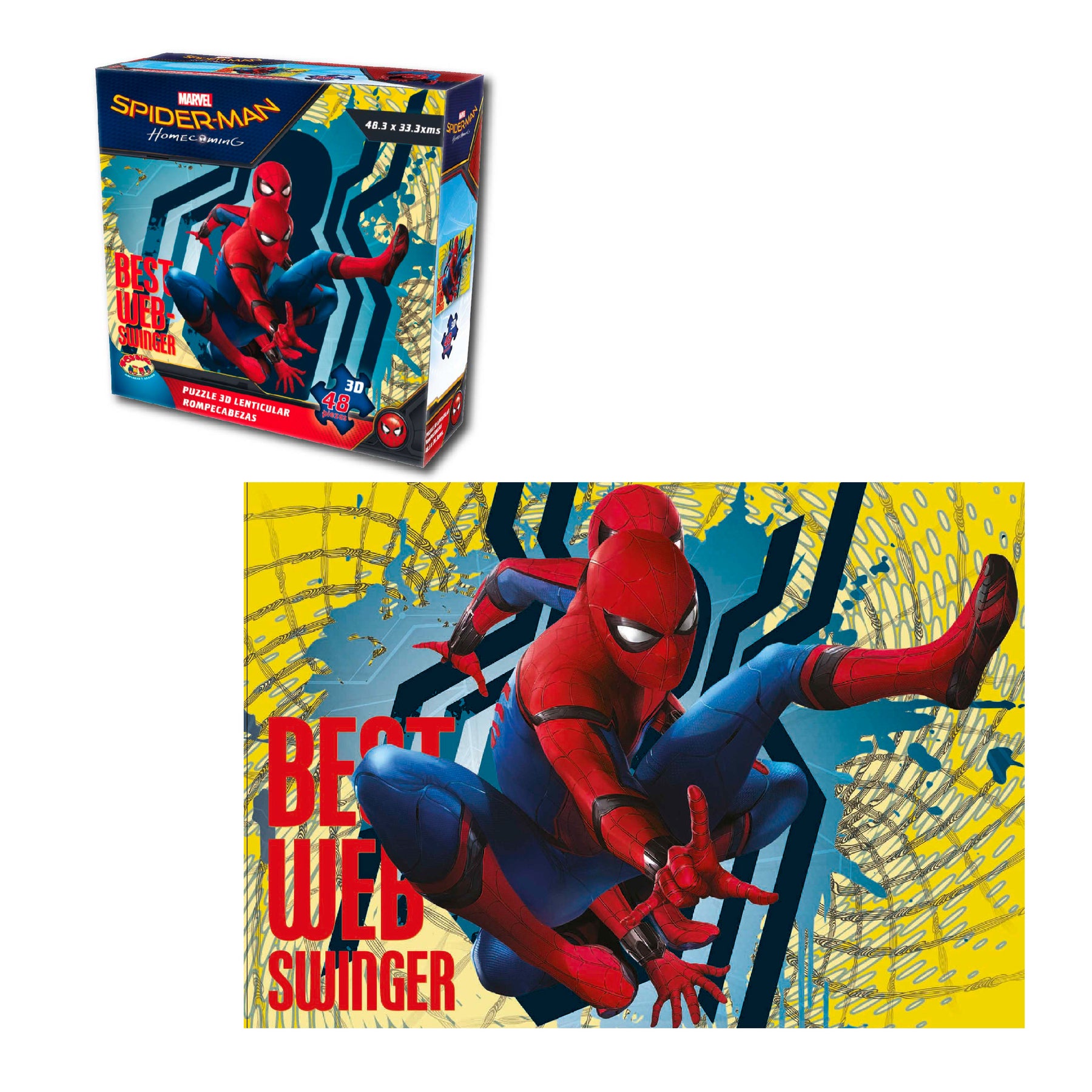 Spider-Man - Puzzle lenticulaire 3D de 48 pièces