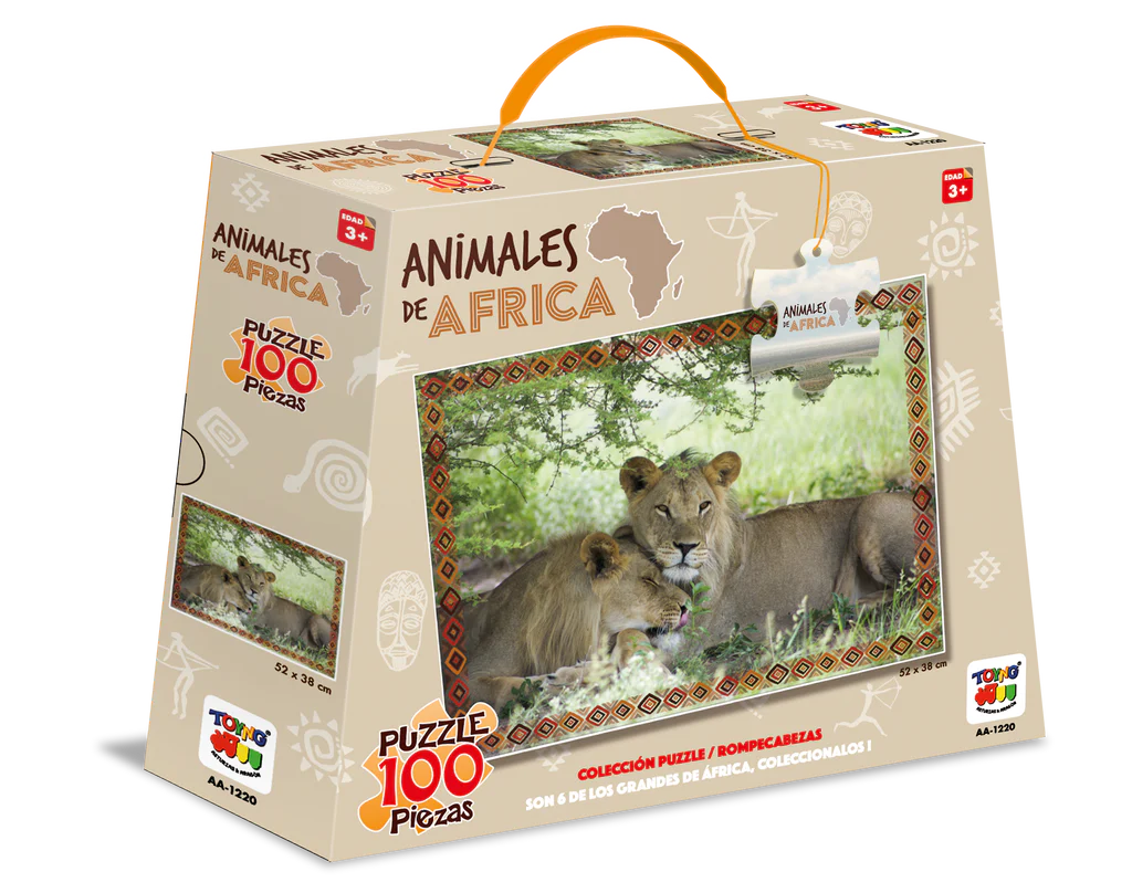 PACK PUZZLE 100 PIEZAS COLECCIÓN ANIMALES DE AFRICA