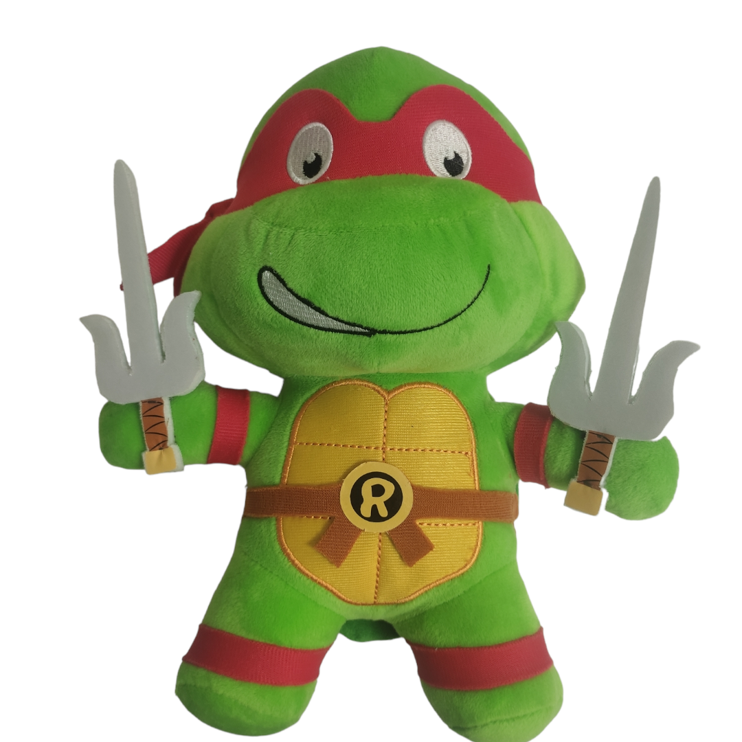 Peluche Cabezón De 23 Cms Tortugas Ninjas Rafael