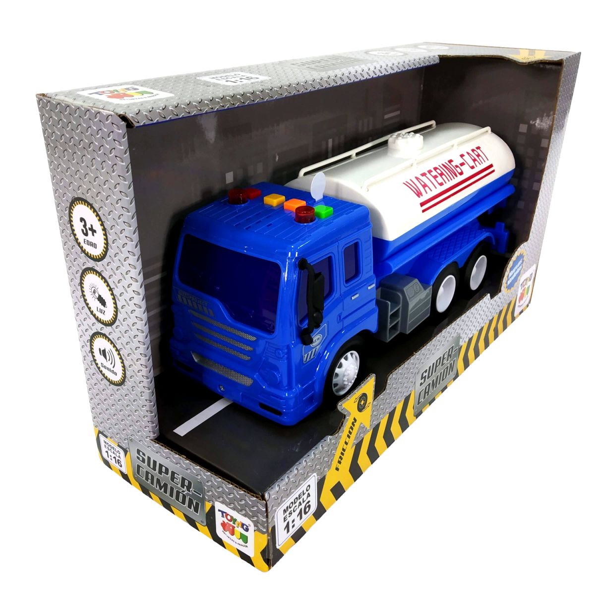 Camion Esc. 1:16 Fricc. C/Luz Y Sonido Tanque Agua