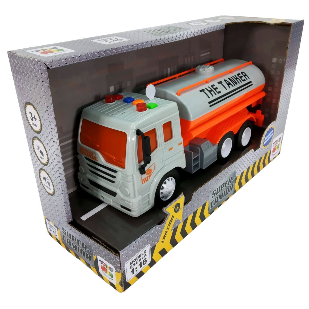 Camion Esc. 1:16 Fricc. C/Luz Y Sonido Tanque Agua Nar